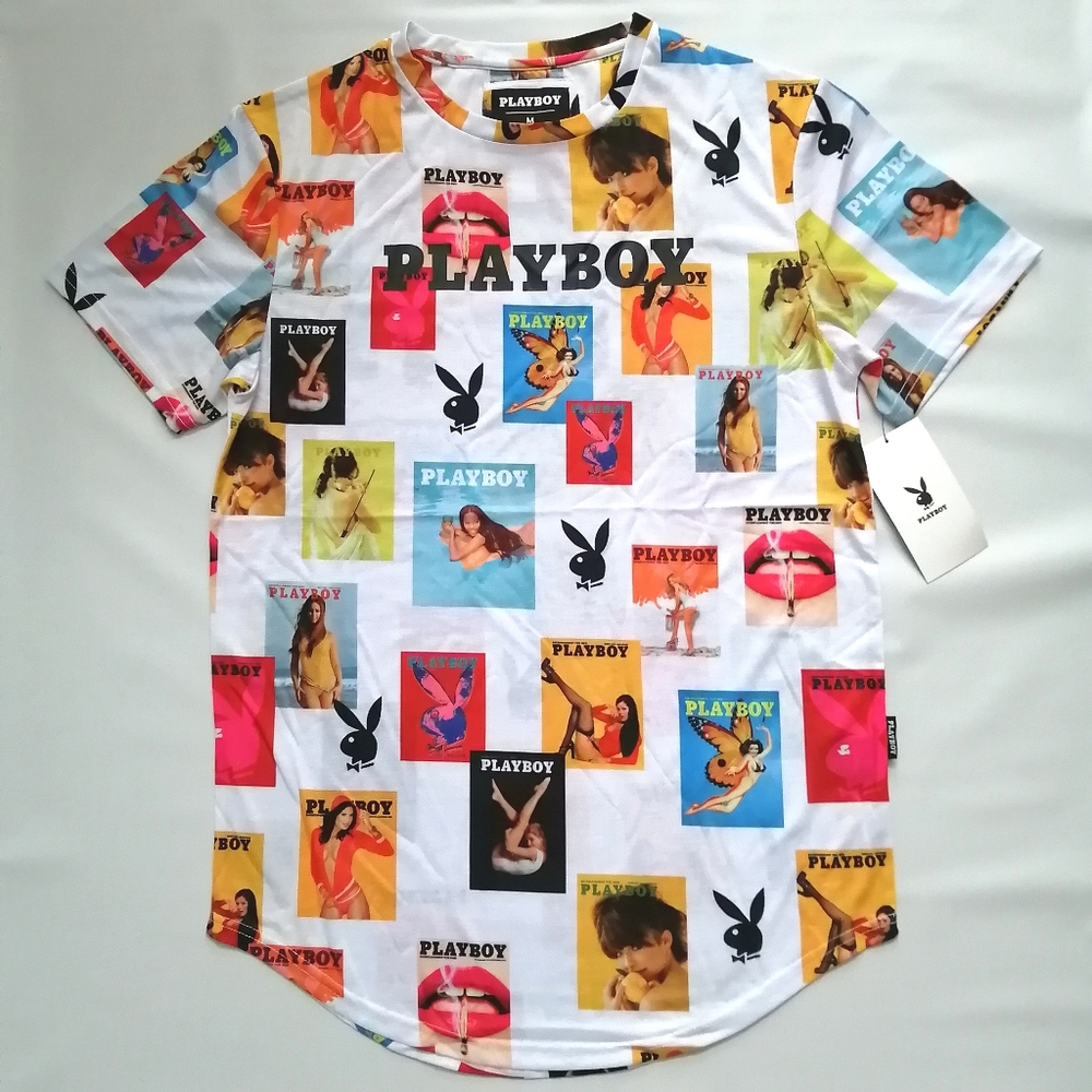 Playboy White T-shirt Medium NWT
